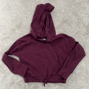 Girls 6/6X Maroon Crop Hoodie